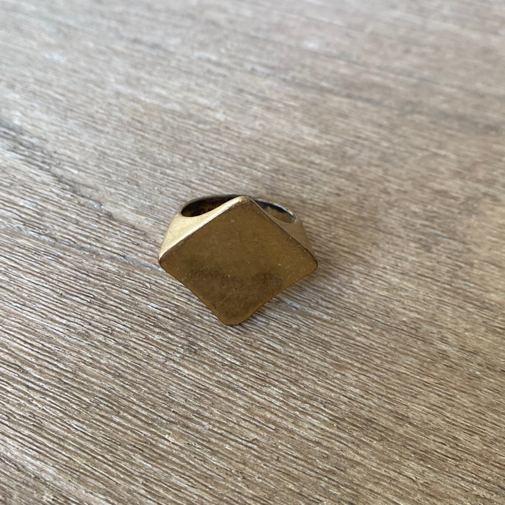 JCrew Gold Statement Ring Size 8